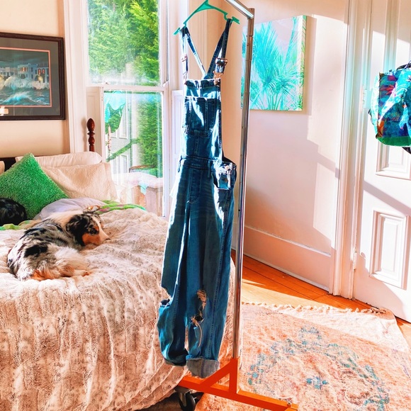 Hollister Artist Distressed Denim Overalls (Full) - Picture 10 of 12